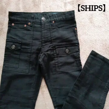 [ SHIPS ] 쉽스 캐주얼 팬츠 스트레이트 일본제 새상품급 블랙