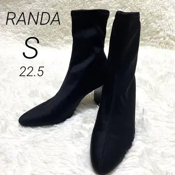 새상품급 RANDA 숏부츠 스트레치 블랙 22.5 S