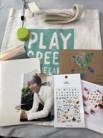이민호 이니스프리 세트 PLAY GREEN 에코백 손수건 외