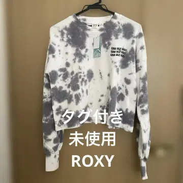택 포함 미사용 새상품 ROXY 타이다이 맨투맨 S 사이즈 그레이