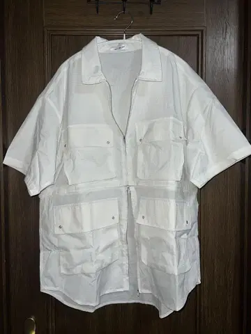 MELT THE LADY 집업 셔츠 화이트