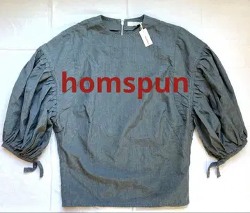 한 번 착용한 homspun 퍼프 슬리브 블라우스 클리닝 완료