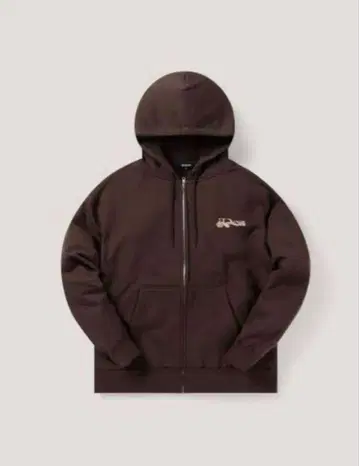 IDEASWAM 브라운 지퍼 후드티 L