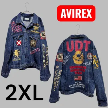 AVIREX 타입 블루 G 재킷 임팩트 데님 자켓