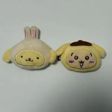 산리오 치이카와 (먼작귀) 헤어 클립 토끼 폼폼푸딩
