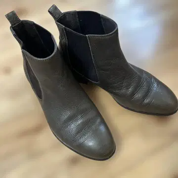 여성용 부츠 SAYA 다크 브라운 사이드 고어 부츠 24cm