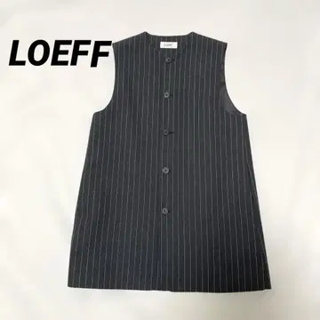 [ 새상품급 ] LOEFF 핀스트라이프 베스트 슬리브리스