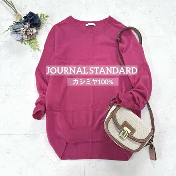 JOURNAL STANDARD 캐시미어 100% 크루넥 니트 핑크