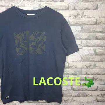 새상품급 LACOSTE 라코스테 카모플라쥬 패턴 T셔츠 네이비