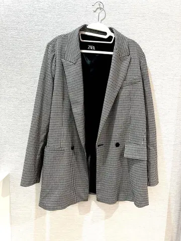 ZARA 체크 무늬 자켓