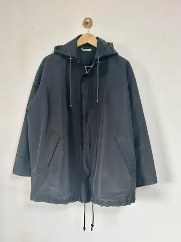 AURALEE SILK POLYESTER GROSGRAIN HOODED