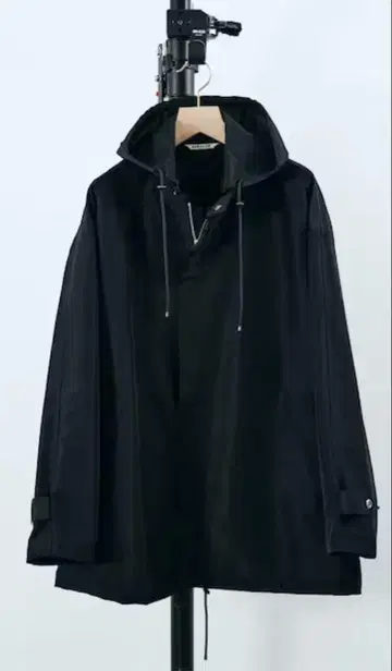 AURALEE SILK POLYESTER HOODED BLOUSON
