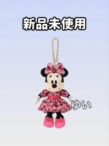미니 레오파드 무늬 인형 배지 핑크