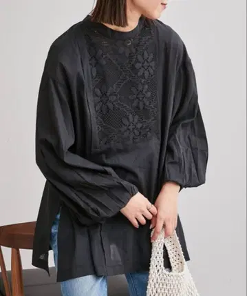 [ india ] 백산 레이스 절개 블라우스