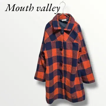 Mouth valley 마우스 밸리 p 코트 롱 코트 체크 무늬