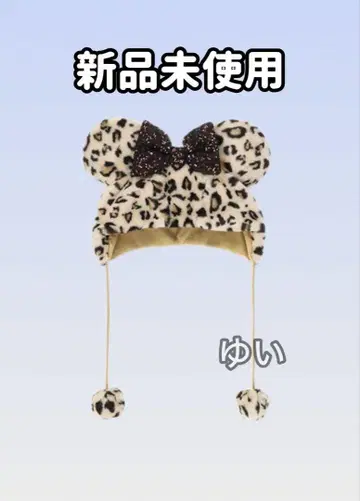 미니 레오파드 무늬 팬캡 베이지