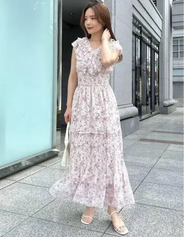 스나이델 플리츠 프릴 원피스