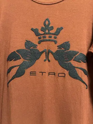ETRO 얇은 소재 긴팔 니트 40 짙은 브라운