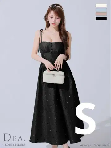 DEA.by ROBE de FLEURS A라인 롱 드레스 블랙 S