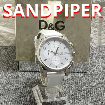 작동품 D&G 크로노그래프 손목시계 화이트