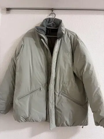 그린 레이블 릴랙싱 다운 자켓 그레이
