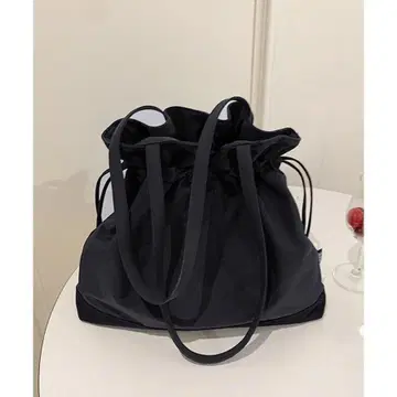 블랙 드로우 스트링 백