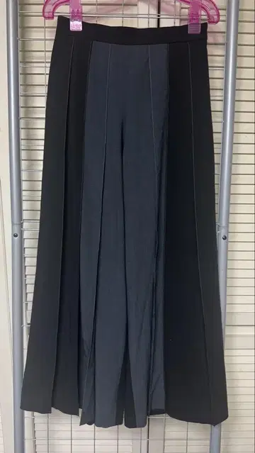 하카마 팬츠 와이드 팬츠 블랙