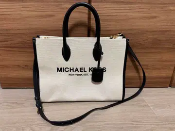 MICHAEL KORS 숄더백 아이보리/블랙 중형