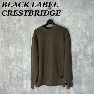 BLACK LABEL CRESTBRIDGE 사이드 체크 니트 스웨터 L