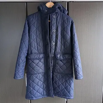 MACKINTOSH-SCOTLAND 네이비 퀼팅 보아 코트