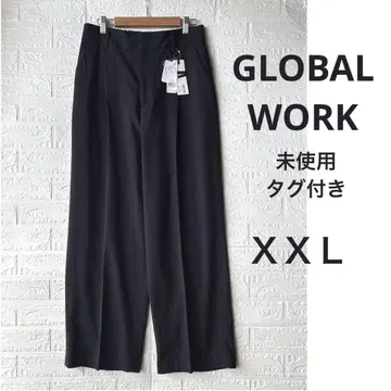 [미사용 택 포함] 글로벌 워크 따뜻한 실루엣 와이드 팬츠 XXL