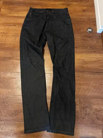 스키니 데님 다크 데님 SUPERFINE 테이프 디자인 데님 팬츠