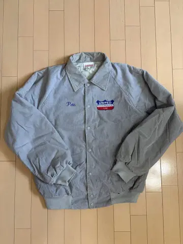 80's HARTWELL 코듀로이 바시티 자켓 그레이 미국제