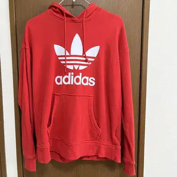 adidas 후드 부착 후드티 레드 여성용 S사이즈
