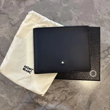 [미사용 새상품 박스형] Mont Blanc 접이식 지갑 가죽 네이비