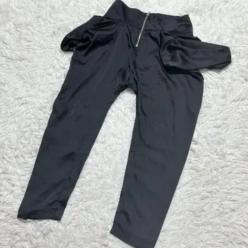 [ c6366 ] 캐주얼 팬츠 블랙 얇은 소재 스트레치