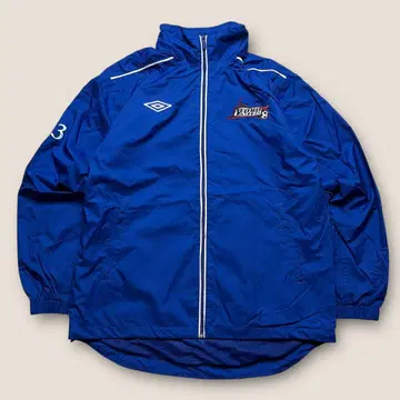 UMBRO 나일론 자켓 블루 팀 로고 자수 디자인 스포츠