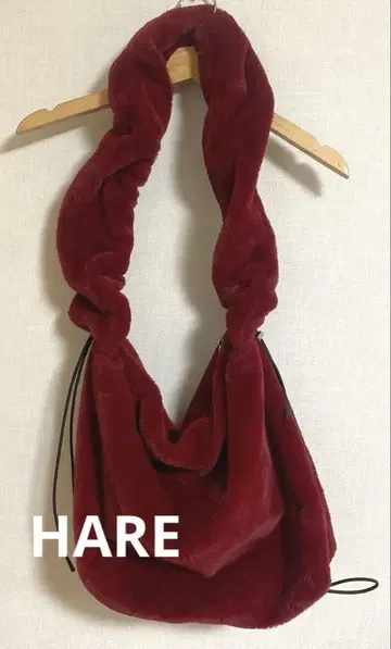 HARE 하레 샤기 퍼 숄더 BAG