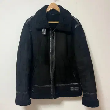 인하 ZARA 블랙 B-3 페이크 무스탕 자켓 보아 M