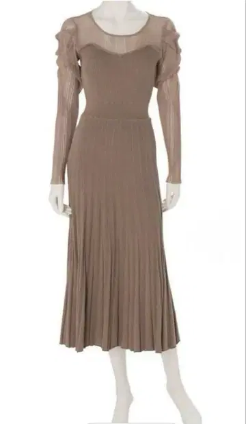 택 포함 새상품 MERCURYDUO 베이지 니트 롱 원피스 F