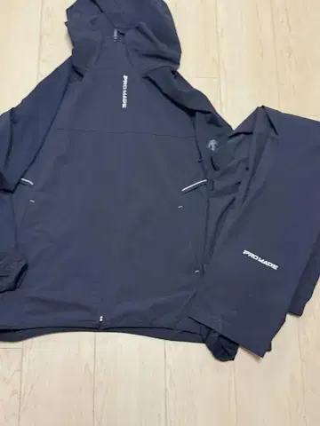 DESCENTE 다크 그레이 나일론 자켓 상하의 셋업