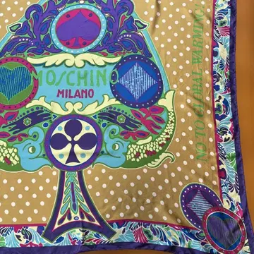 MOSCHINO 멀티 컬러 스카프 약 90cm