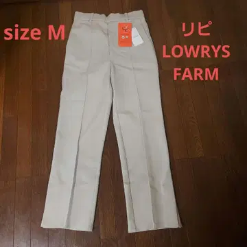 미사용 새상품 LOWRYS FARM 분또 사이드 슬릿 팬츠 M 사이즈