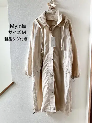 My:nia 후드 부착 롱 코트 M 사이즈 택 포함 새상품