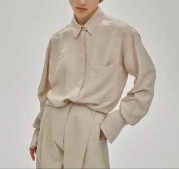 TODAYFUL 백 새틴 포켓 셔츠 아이보리