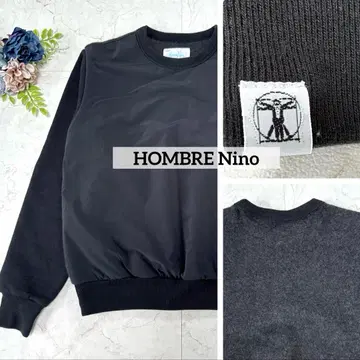 HOMBRE Nino 온브레니뇨 크루넥 풀오버 이소재 블랙