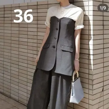 새상품급 MACHATT 마차트 테일러드 부스터 뷔스티에 베스트 그레이