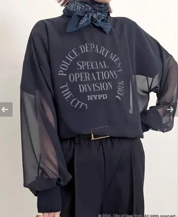 L'Appartement Sheer Blouse 네이비