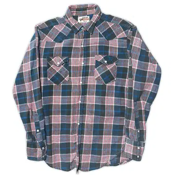 60s Penneys RANCHCRAFT 긴팔 웨스턴 플란넬 셔츠