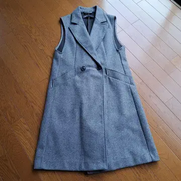 그레이 더블 브레스트 롱베스트
